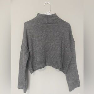Gray Cropped Sweater